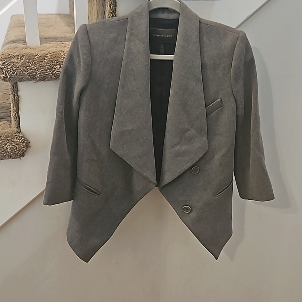 BCBG MaxAzria Women's Blazer in Grey.  Size XXS.